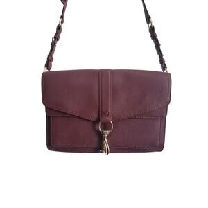 Rebecca Minkoff Hudson Moto Saffiano Leather Crossbody Bag Medium Size